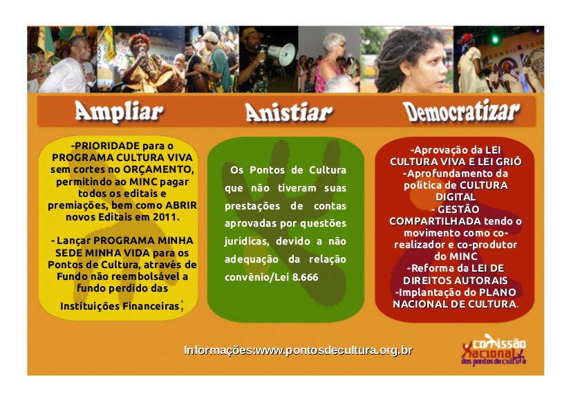 Mobilização nacional dos pontos de&nbsp;cultura