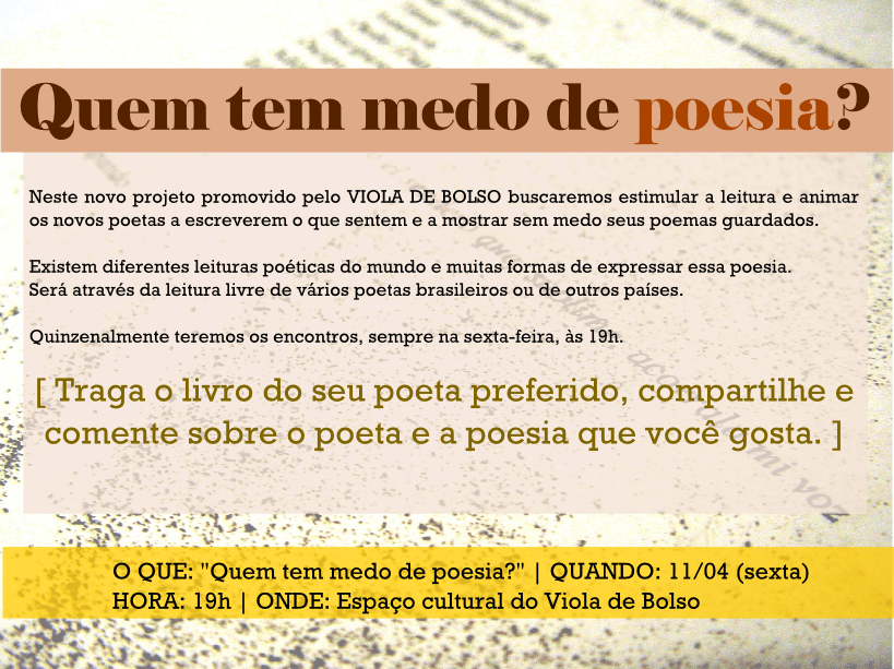 Poesia e medo&nbsp;de