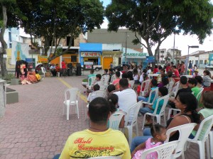 A praça é o local de encontro